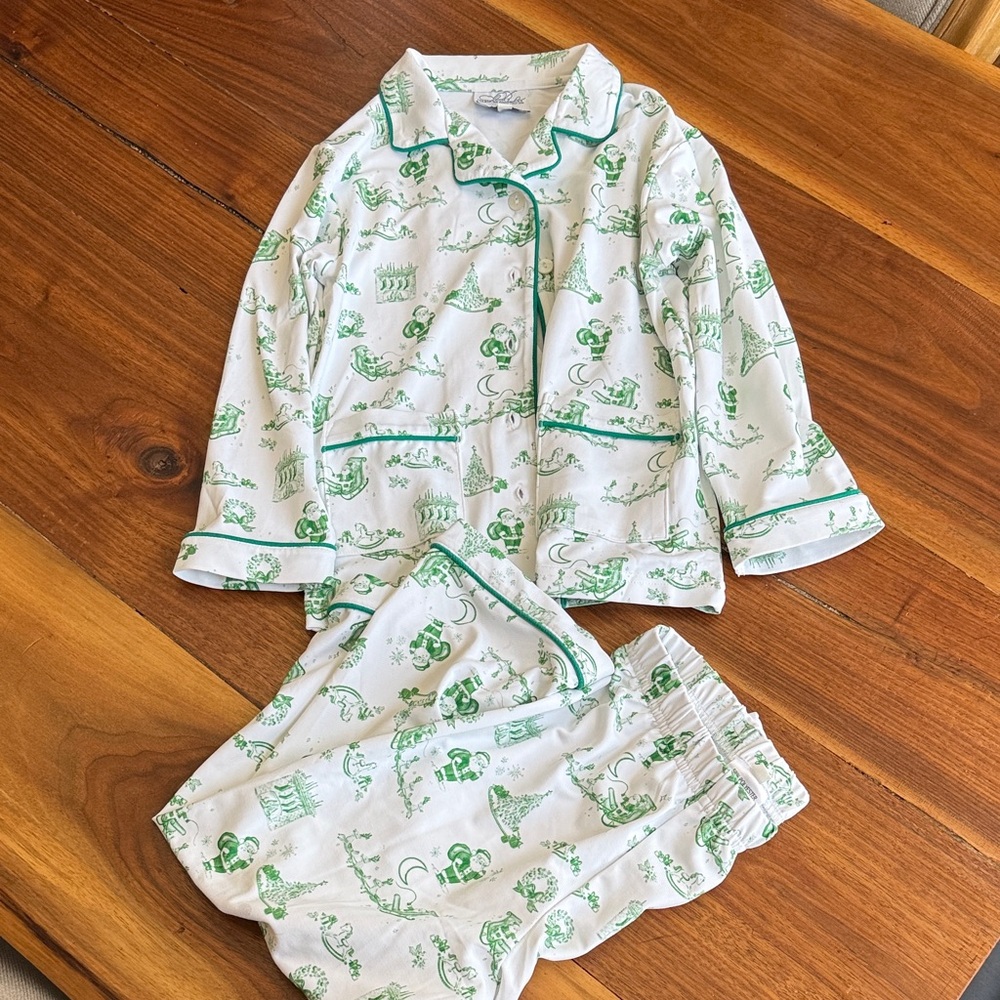Green and White Christmas Pajamas